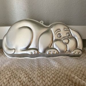 Vintage Wilton 1986 Puppy Dog Cake Pan Metal Baking Mold 2105-2430 Birthday.